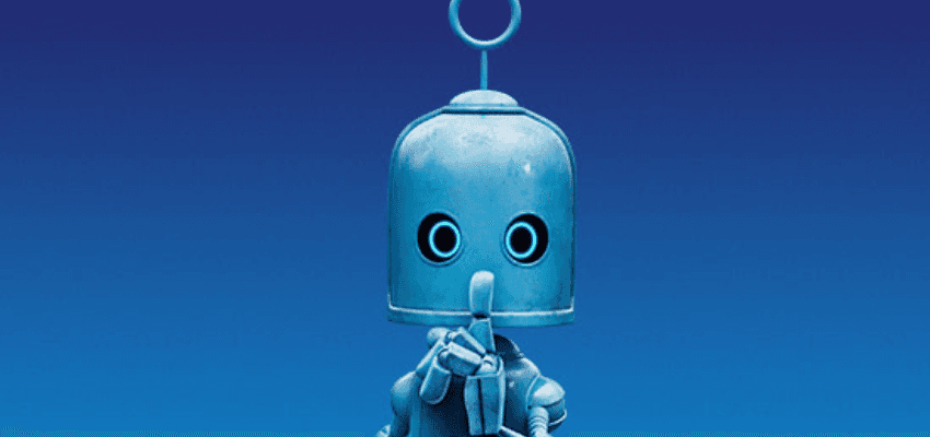 Blue robot mascot holding finger to lips, O2 Purpl discounts for disabilities and long term health conditions, mobility discounts and offers.