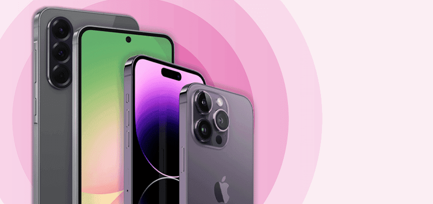 Fonehouse promo image with latest smartphones Purpl disabled discounts members save on iphone and samsung mobile deals