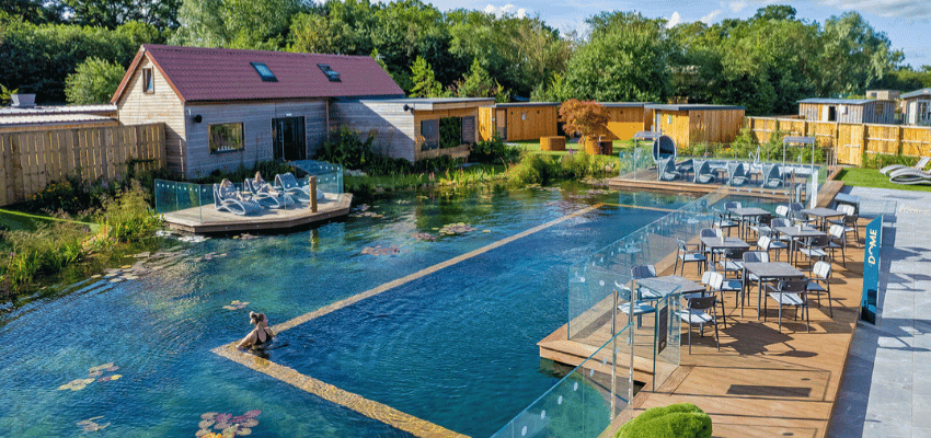 Outdoor spa pool and terrace at Spabreaks.com, Purpl discounts for disabilities and long term health conditions, disabled travel discounts UK.