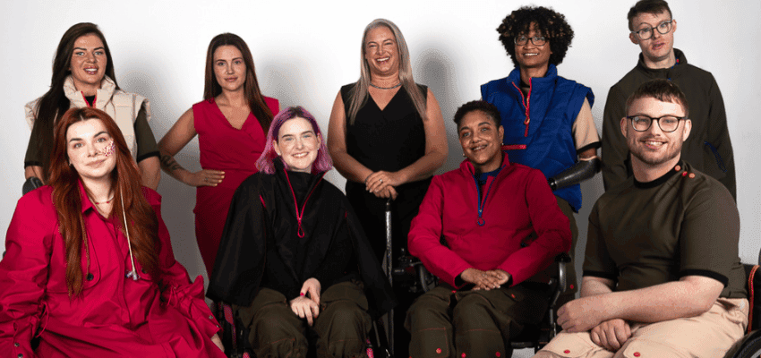Group portrait of diverse models, Intotum Purpl discounts for disabilities and long term health conditions, shopping discounts for disabled people.