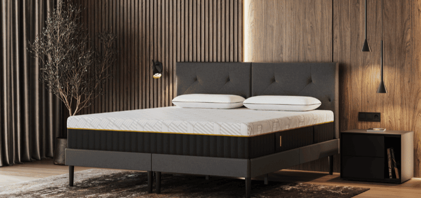 Modern bedroom with Emma Sleep mattress, Purpl discounts for disabilities and long term health conditions, shopping discounts for disabled people.