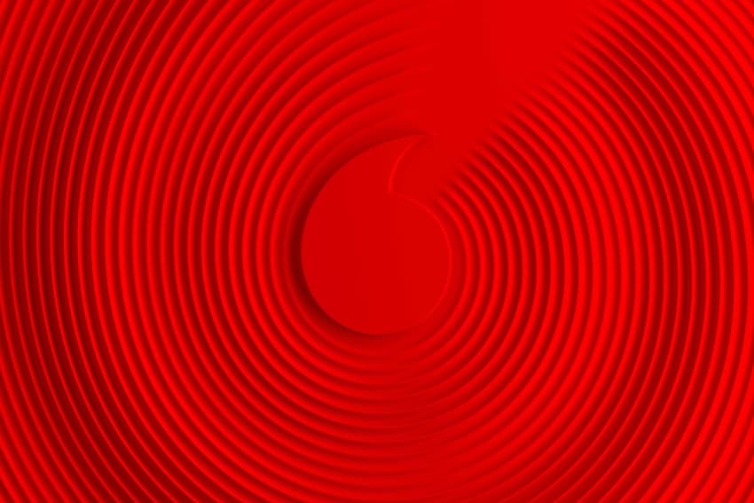 Red Vodafone logo swirl graphic, Vodafone Purpl discounts for disabilities and long term health conditions, mobility discounts and offers.