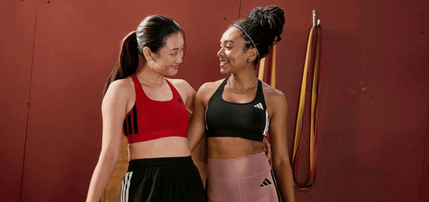 Two women in workout gear, adidas; Purpl discounts for disabilities and long term health conditions, mobility discounts and offers.