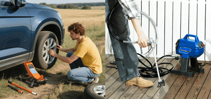 Car tyre change and air compressor tools, Aosom Purpl discounts for disabilities and long term health conditions, mobility discounts and offers.