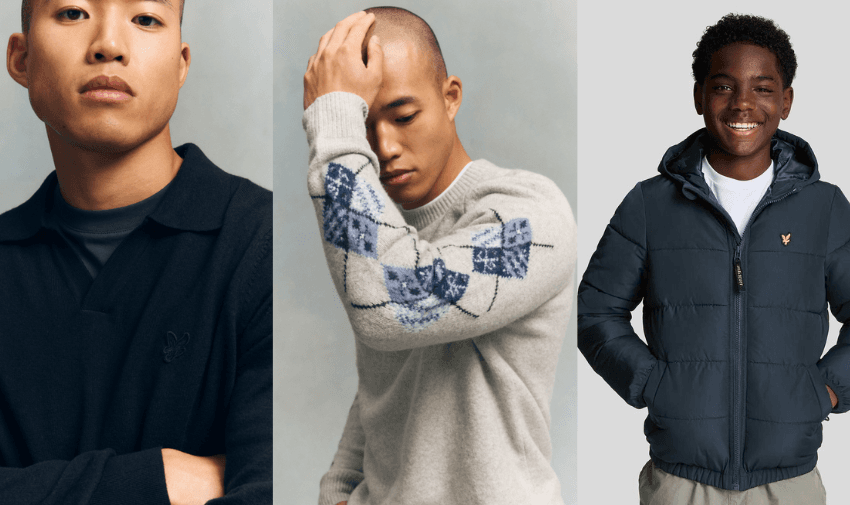 Three models in Lyle & Scott clothing, Purpl discounts for disabilities and long term health conditions, shopping discounts for disabled people.